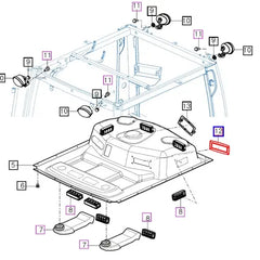 Mahindra Tractor Radio Bezel 15537070040