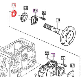 Mahindra Tractor Rear Axle Bearing V6041606011 Mahindra Direct Parts