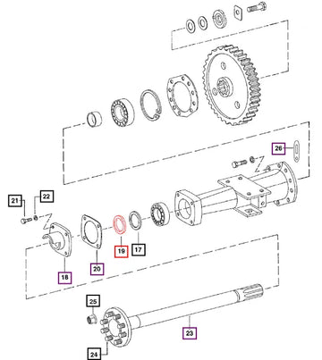 Mahindra Tractor Rear Axle Felt Washer 000703915R1 Mahindra