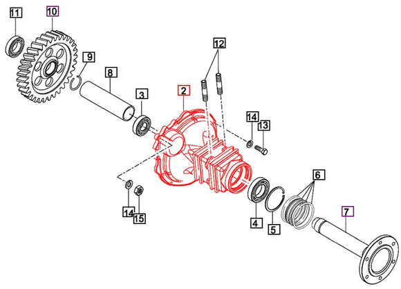 Mahindra Tractor Rear Axle Housing LH / RH 14723200021 Mahindra Direct Parts