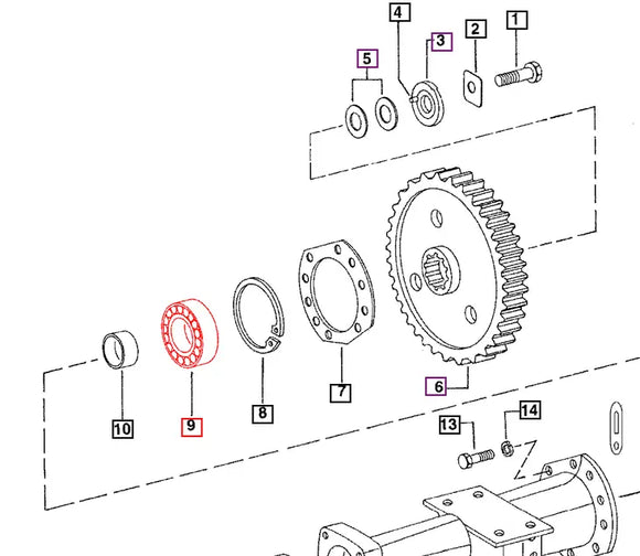 Mahindra Tractor Rear Axle Inner Bearing 001099467R91 Mahindra Direct Parts