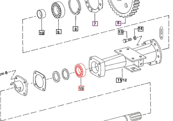 Mahindra Tractor Rear Axle Outer Bearing 006502193B91 Mahindra Direct Parts