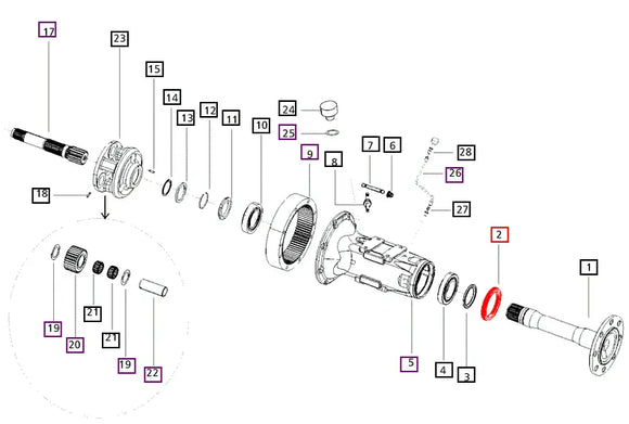 Mahindra Tractor Rear Axle Seal 000012285P04 Mahindra Direct Parts