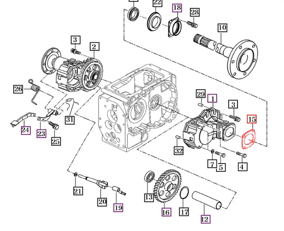 Mahindra Tractor Rear Axle Shaft Gasket 14443240080 Mahindra Direct Parts