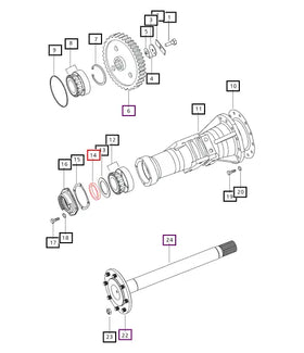 Mahindra Tractor Rear Axle / Wheel Hub Oil Seal 006500248R91 Mahindra Direct Parts