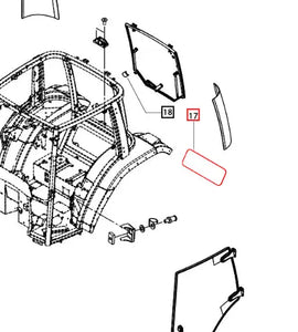 Mahindra Tractor Rear Bottom Glass Beading E007517324D1 Mahindra Direct Parts