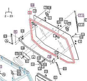 Mahindra Tractor Rear Cab Glass Insulator 19027722021 Mahindra Direct Parts
