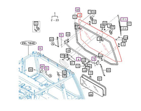 Mahindra Tractor Rear Cabin Glass Mahindra