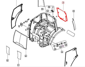Mahindra Tractor Rear Cabin Glass Mahindra