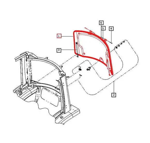 Mahindra Tractor Rear Cabin Glass Mahindra