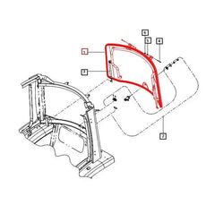 Mahindra Rear Window Assembly E007518935D91