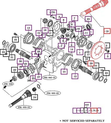 Mahindra Tractor Rear Differential Gear Set (11x48) 16603022100 Mahindra Direct Parts