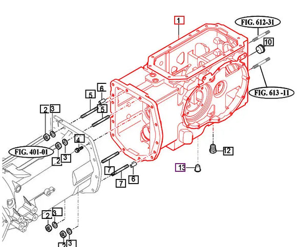 Mahindra Tractor Rear End Case / Housing 14942400013M Mahindra