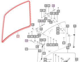 Mahindra Tractor Rear Glass Beading / Insulator 00890202K01 Mahindra Direct Parts