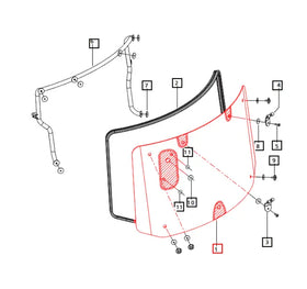 Mahindra Tractor Rear Glass E007518936D1 Mahindra
