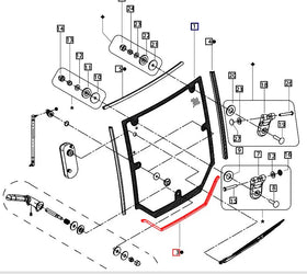 Mahindra Tractor Rear Glass Lower Seal E007518493D1 Mahindra