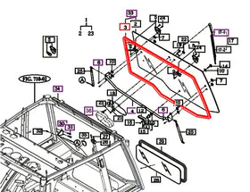 Mahindra Tractor Rear Glass Seal / Insulator 18507722020 Mahindra Direct Parts