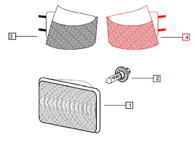 Mahindra Tractor Rear Lamp Tail Light LH Left 000060517M01 Mahindra