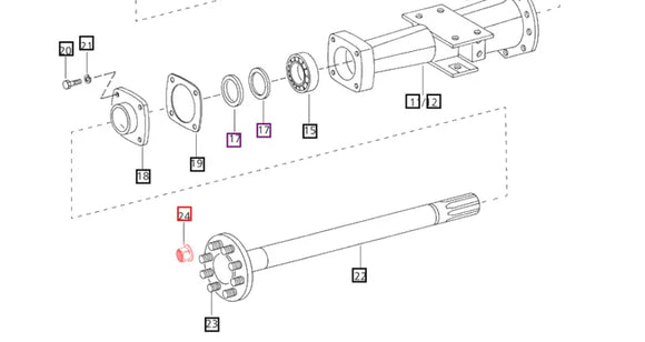 Mahindra Tractor Rear Lug Nut 005555828R1 Mahindra