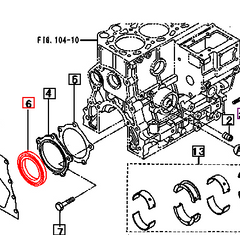 Mahindra Tractor Rear Main Oil Seal 31A07-02300