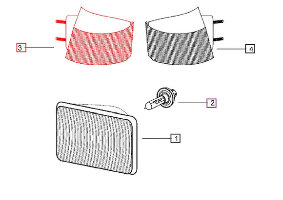 Mahindra Tractor Rear Parking Lamp Tail Light RH Right 000060516M01 Mahindra