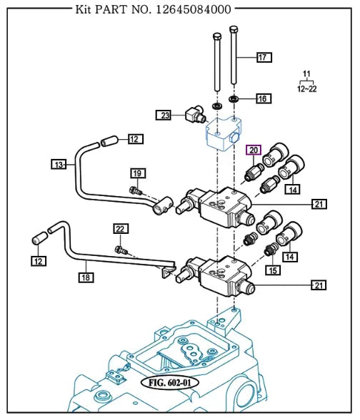 Mahindra Tractor Rear Remote Valve Kit 12645084000 Mahindra Direct Parts