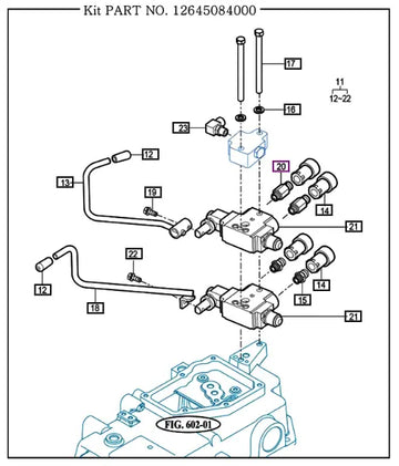 Mahindra Tractor Rear Remote Valve Kit 12645084000 Mahindra Direct Parts