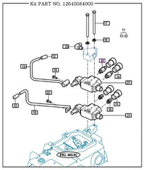 Mahindra Tractor Rear Remote Valve Kit 12645084000