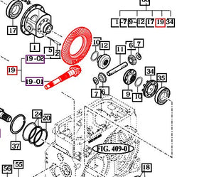 Mahindra Tractor Rear Ring and Pinion Gear Set 14523022100 Mahindra Direct Parts