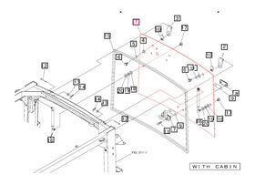 Mahindra Tractor Rear Window Glass 10516642000 Mahindra