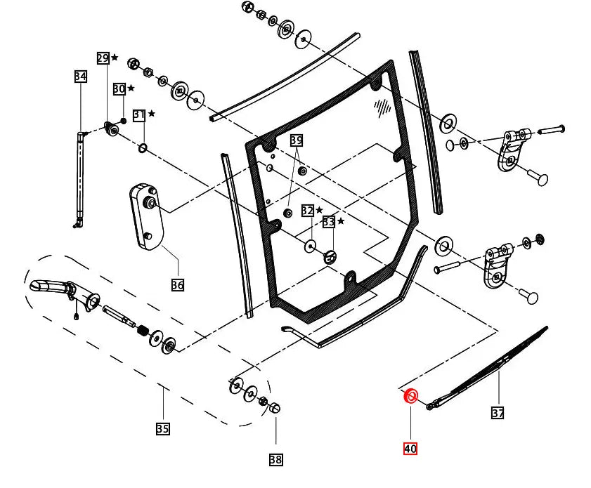 Mahindra Tractor Rear Wiper Grommet E007518529D1 Mahindra