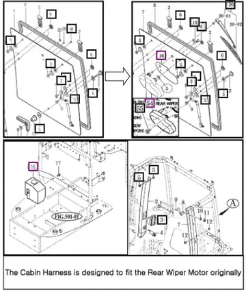 Mahindra Tractor Rear Wiper Kit 12427039900 Mahindra Direct Parts