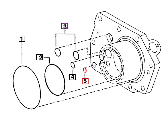 Mahindra Tractor Rectangular O-Ring 005556038R1 Mahindra Direct Parts