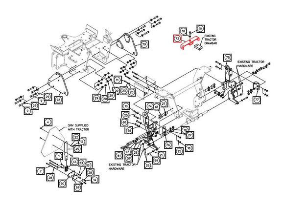 Mahindra Tractor Retainer Arm Weldment AME847010 Mahindra