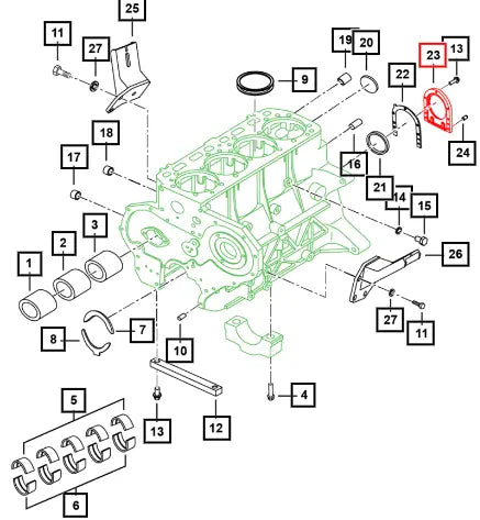 Mahindra Tractor Retainer Crankshaft Rr Oil Seal 0024623 Mahindra Direct Parts