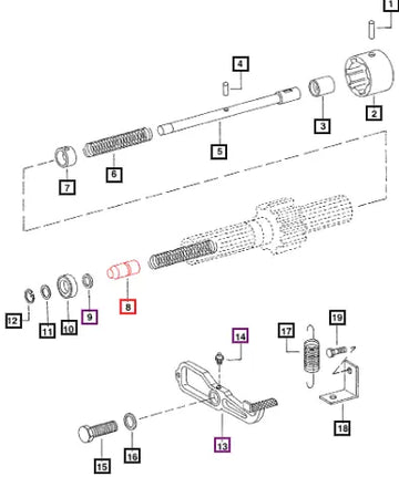 Mahindra Tractor Retainer Differential Lock Shaft O-ring 000708996R1 Mahindra Direct Parts