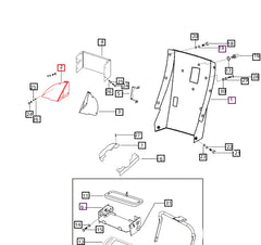 (Limited Availability) Mahindra Tractor Right Hand Heat Shield For Scuttle Panel 008000068B1