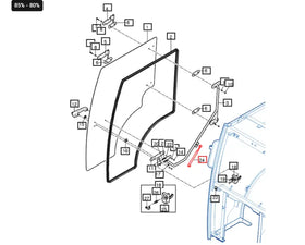 Mahindra Tractor Right and Left Door Damper Shock 11297022300 Mahindra Direct Parts