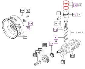 Mahindra Tractor Ring Set For 1 Piston 31A17-00010 Mahindra