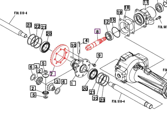 Mahindra Tractor Ring and Pinion Set 19483185000 Mahindra Direct Parts