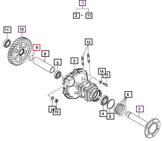 Mahindra Tractor Ring, Stop 14443240051 Mahindra Direct Parts