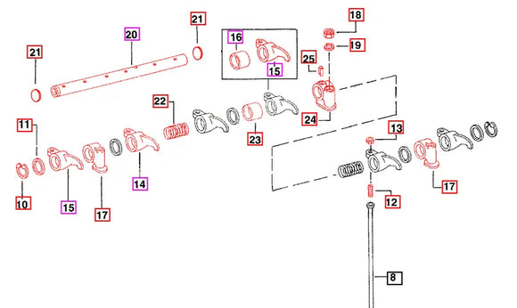 Mahindra Tractor Rocker Arm Valve Lever Shaft Assembly 006001224B91 Mahindra Direct Parts