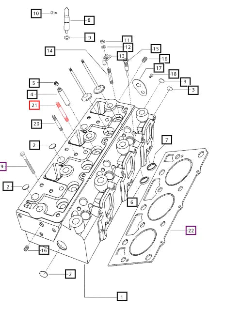 Mahindra Tractor Rocker Assembly Stud 80mm 006000662F1 Mahindra