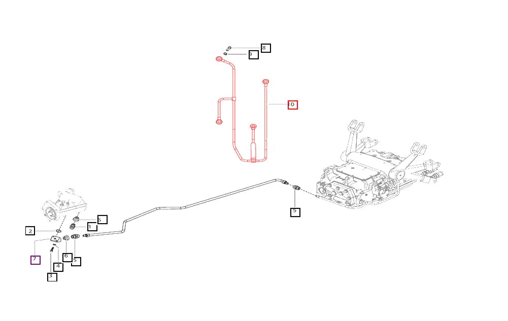 Mahindra Tractor Rockshaft Lube Line E007205688C2 Mahindra