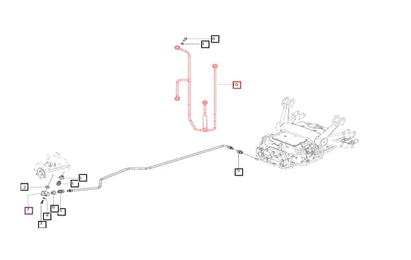 Mahindra Tractor Rockshaft Lube Line E007205688C2 Mahindra
