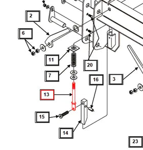 Mahindra Tractor Rod Assembly KMW13043068 Mahindra Direct Parts