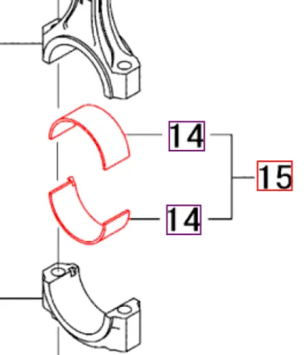 Mahindra Tractor Rod Bearings STD 30A19-10010 Mahindra