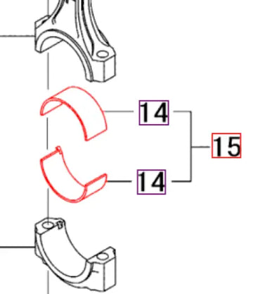 Mahindra Tractor Rod Bearings STD 30A19-10010 Mahindra