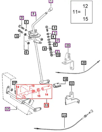 Mahindra Tractor Rod Control Assy - Comprising Of 12-15 005550500R91 Mahindra Direct Parts