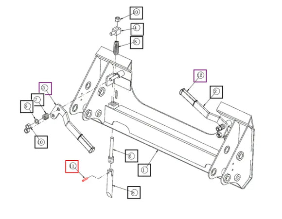 Mahindra Tractor Roll Pin ANSPS08040 Mahindra Direct Parts